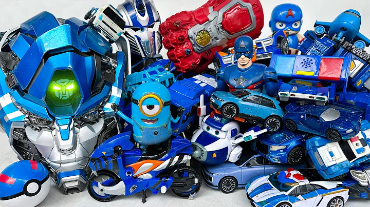 Satisfying Unboxing:63 Blue Transformer Robot VS Gauntlet Electronic Red toy collection | video ASMR