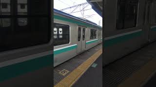 夏の勝田駅｜常磐線（JR東日本E501系電車）いわき駅行の到着（茨城県ひたちなか市）Jōban Line Katsuta Station Ibaraki Prefecture JAPAN TRAIN