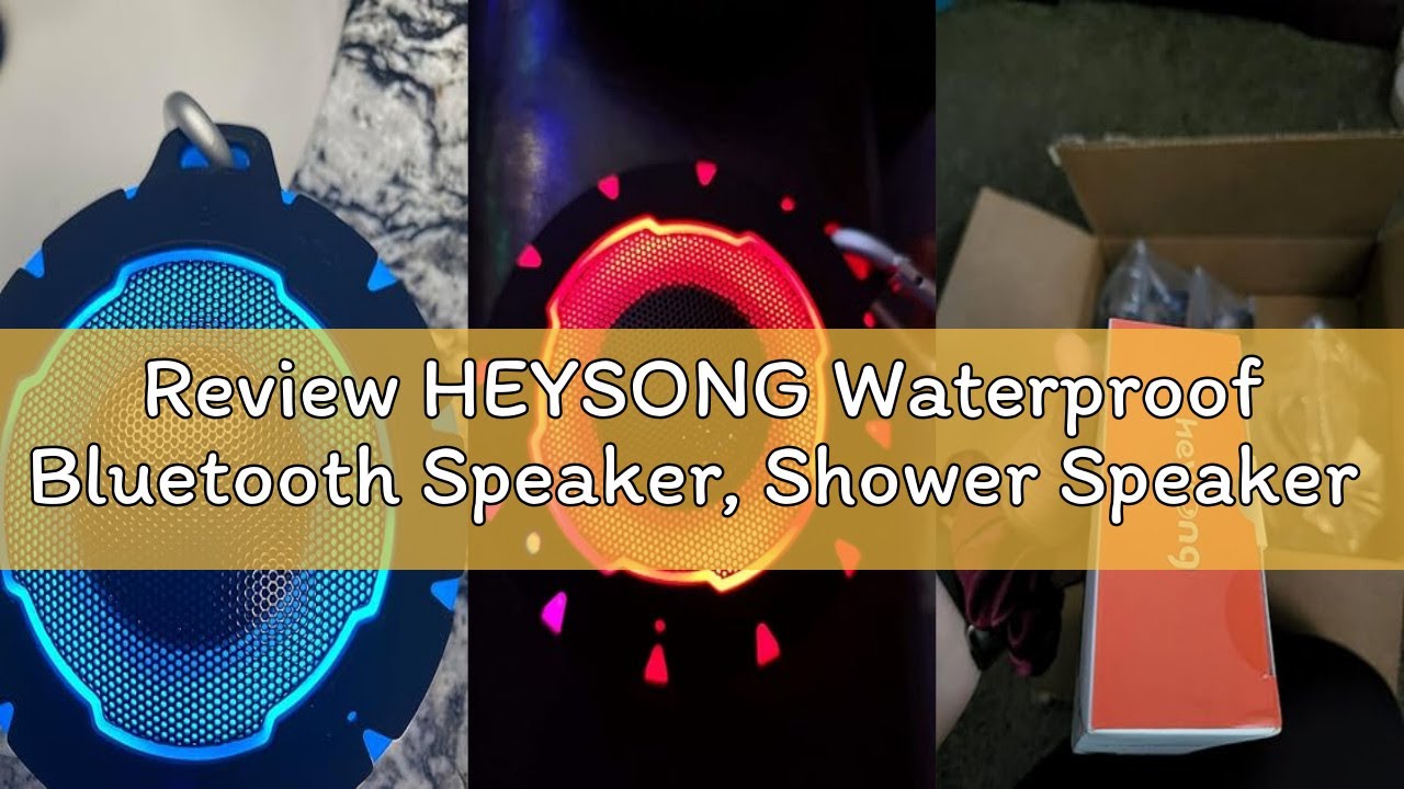 Review HEYSONG Waterproof Bluetooth Speaker, Shower Speaker with HD ...