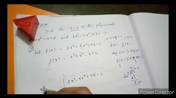 TN-Tenth Maths | Chapter - 3 |  Algebra | Find the GCD of the polynomials  |  Example - 3.10