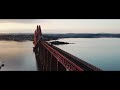 Edinburgh on a sunny day by drone