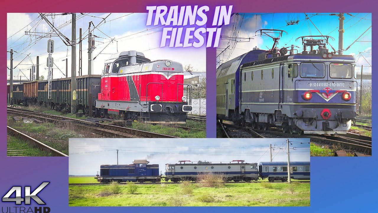 Trenuri / Trains in  Filesti + SURPRIZA | Galati #railfans #trains #trenuri #romania #railway