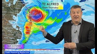 Thumbnail for Cyclone Alfred: (Monday) Brisbane, SE Qld, NE NSW prepare for direct hit