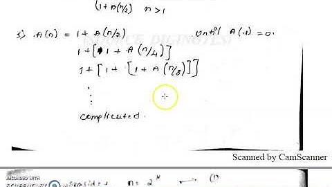 Mathematical Analysis of Recursive Algorithm (Counting Bits)