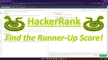 HackerRank (Python): Find the Runner-Up Score!