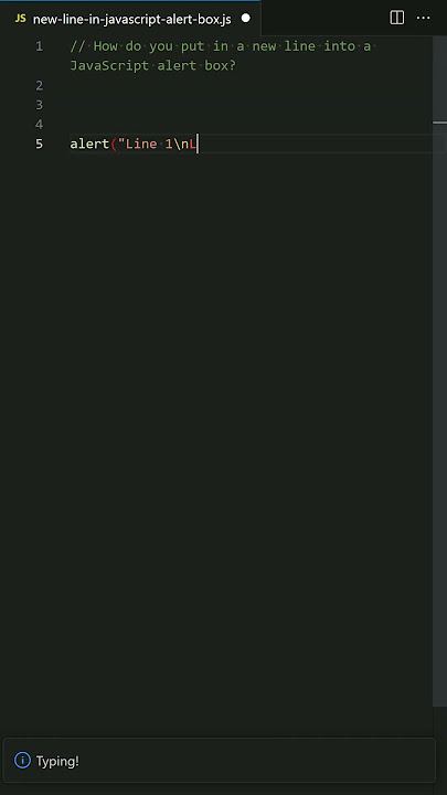 New line in JavaScript alert box