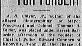 Saturday, 24th May 1913 Colyar Held for Forgery
