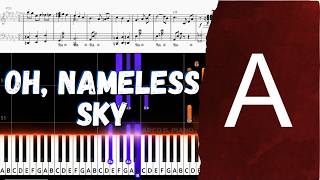 Oh, Nameless Sky / AZALI【Piano Tutorial + FREE SHEET 】#AZALI