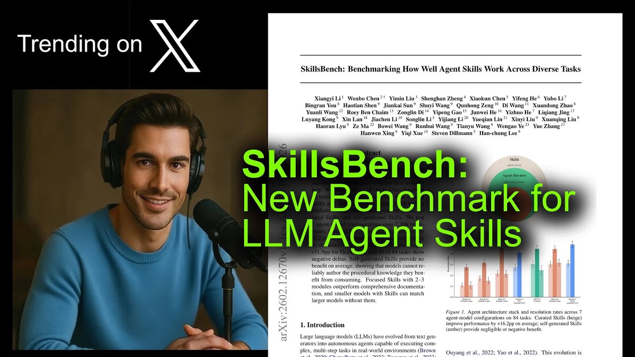 SkillsBench: New Benchmark for LLM Agent Skills - YouTube