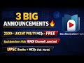 2500+ FREE Lucent Polity MCQs 😱 | Hindi Channel Launch | UPSC Books