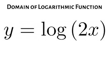Domain of the Logarithmic Function y = log(2x)