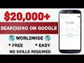 Make $20,000+ Online Searching Google (Available Worldwide!) | Make Money Online