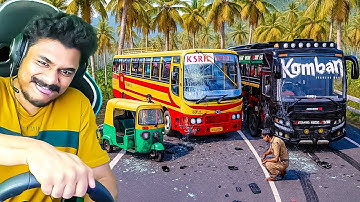 KSRTC vs KOMBAN BUS RACE on Dangerous Cliff Roads