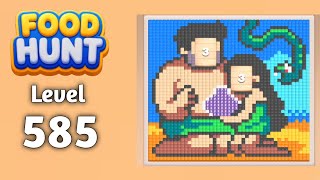 Food Hunt Pixel puzzle level 585 walkthrough solution gameplay 