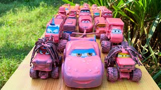 Clean up muddy minicars & disney pixar car convoys! Play in the garden