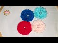 Hand Embroidery:Wow Amazing Sewing Hack Trick Make Flower With Pencil,Easy Fluffy Flower Embroidery