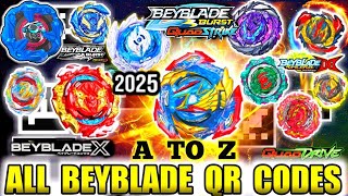 A to Z | ALL BEYBLADES QR CODES | 2023 | BEYBLADE BURST QUAD DRIVE APP