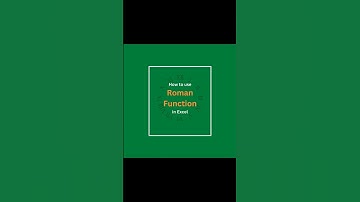 How to use Roman Function in Excel 🪄#shorts #exceltips #exceltricks #excelviral #exceltutorial #27