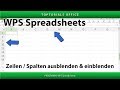 Zeilen und Spalten Ausblenden / Verstecken (WPS Spreadsheets)
