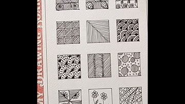 12 Easy Zentangle Patterns for Beginners✨🖊️#zentangleartforbeginners #zentangledesign  #zentangle