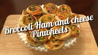 Broccoli Ham and Cheese Pinwheels l Puff pastry swirls