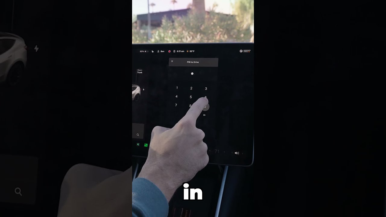 Impossible to Steal a Tesla with Pin to Drive #shorts