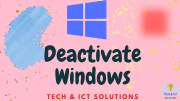 How To Deactivate Windows By Removing Product Key- Windows 10