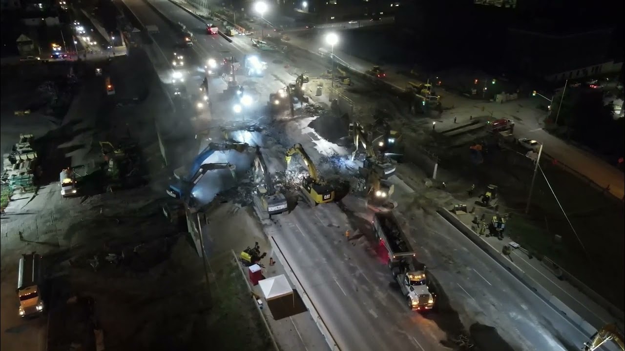 417 - Rochester bridge demolition September 30th Part 2 Drone view