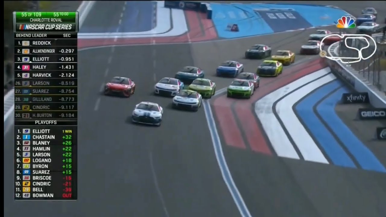 Chaotic final stage restart in the 2022 Nascar Cup Series race at the