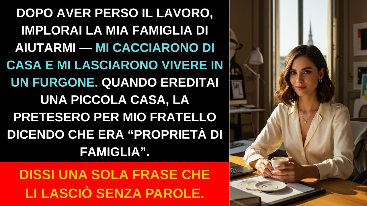 I miei genitori mi hanno cacciato di casa quando ero disoccupato — ora