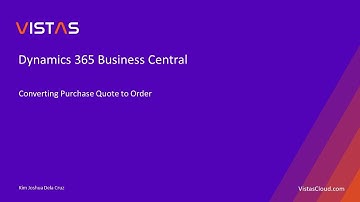 Dynamics 365 Business Central - How to Convert Purchase Quote to Order