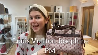 Louis Vuitton, Bags, Louis Vuitton Josephine Denim Hand Bag Purse  Monogram Mini Pm