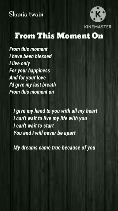 From This Moment - Shania Twain