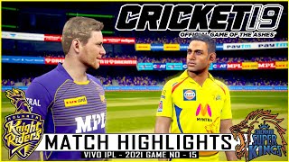 CSK vs KKR - Match Highlights | Vivo IPL - 2021 Game No - 15 | Cricket 19 | #CSKvsKKR screenshot 3
