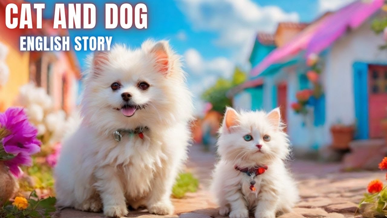 Cat And Dog English Stories Bedtime Story for Kids Cartoon Dog
