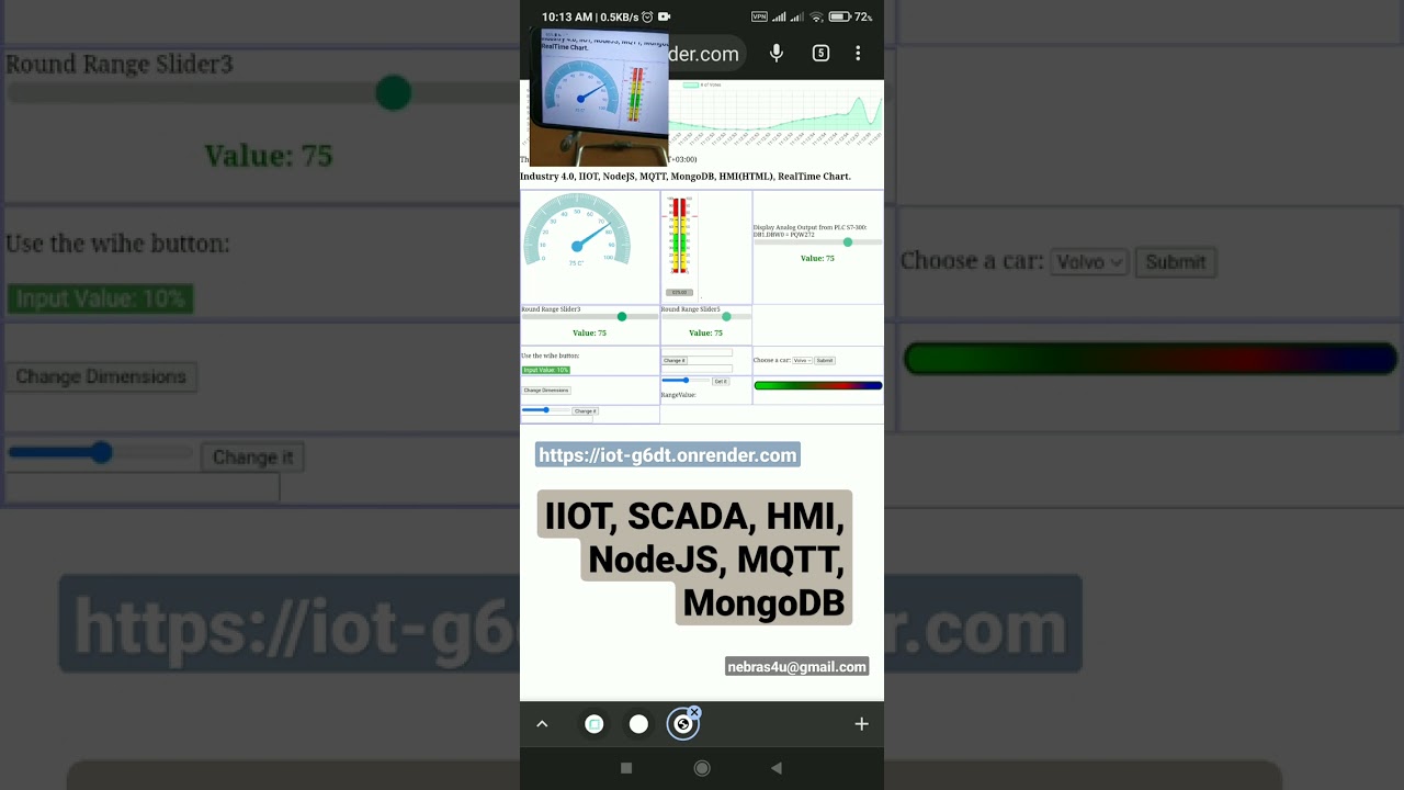IIOT SCADA HMI with NodeJS and MQTT