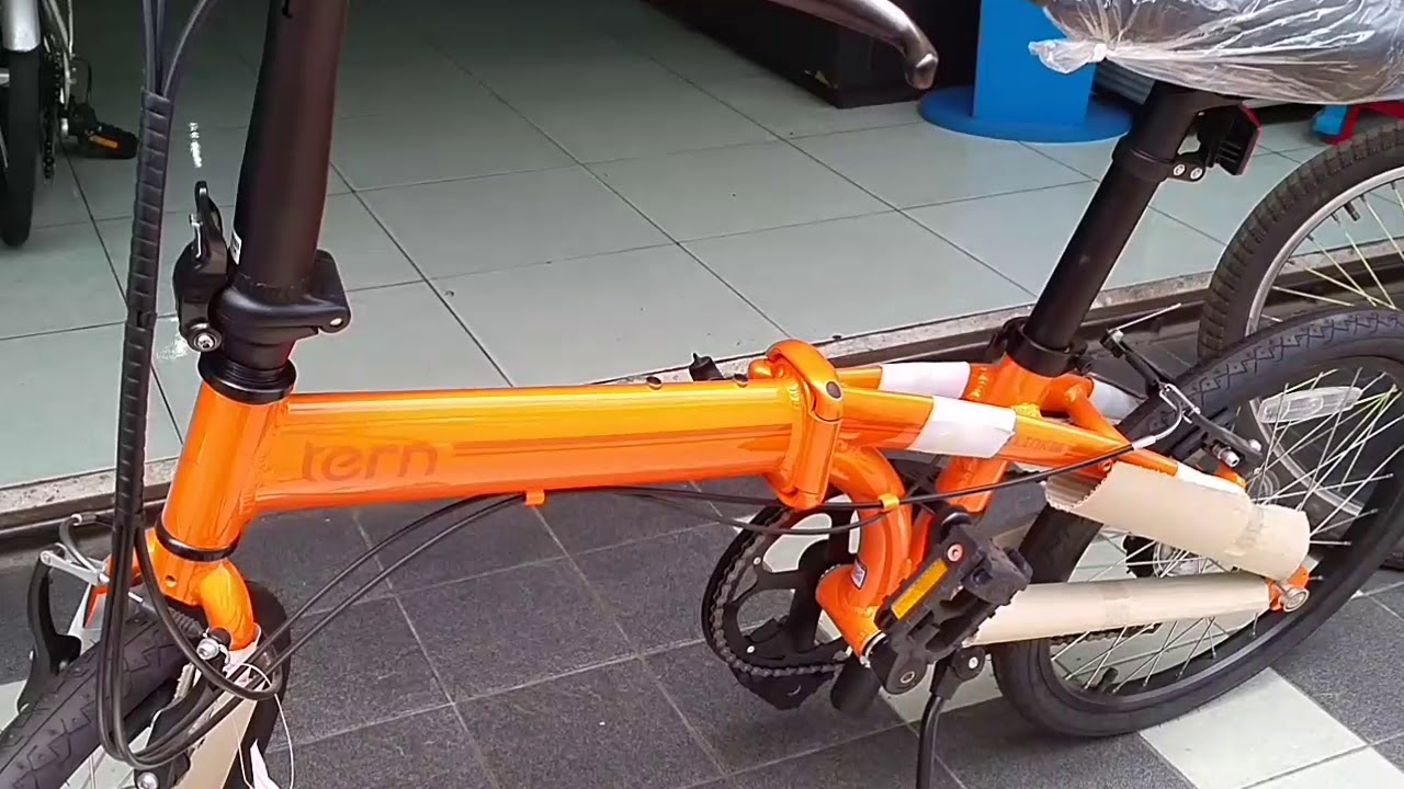  Sepeda Lipat Warna Orange Hitam SEPEDAMUR