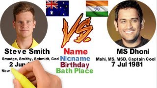 Information Steve Smith vs MS Dhoni Biography Comparison | International Debut, Salary, Net worth News