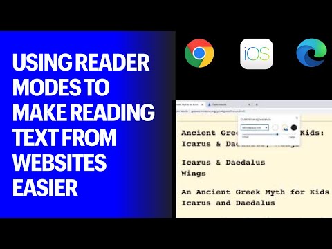 Using reader mode to make reading text from websites easier