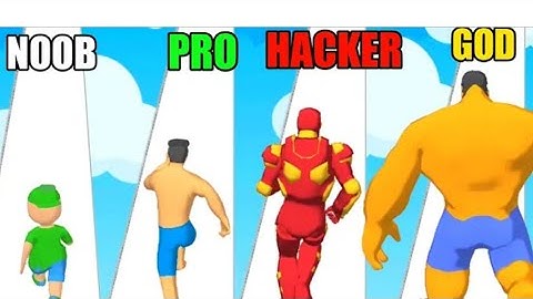 NOOB VS PRO VS  HACKER VS GOD UPGRADE RUN 3D