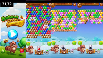 71,72 BUBBLE SHOOTER RACOON, Mobile game gameplay, Android game  gameplay.