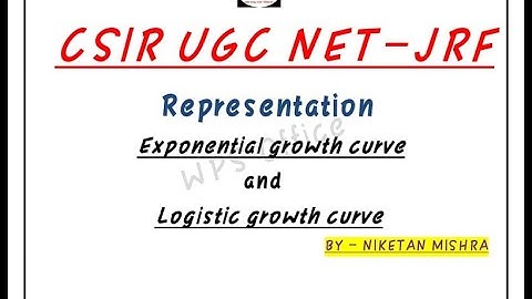 #CSIR NET LIFE SCIENCE #REPRESENTATION # EXPONENTIAL AND LOGISTIC GROWTH # CSIR NET LIFE SCIENCE...