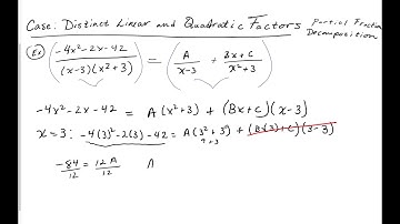 Partial Fraction Decomposition: Linear & Quadratic Factors