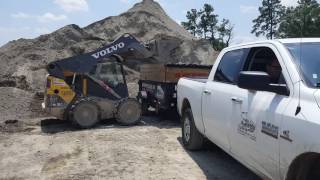 Loading up at sanders bros charleston sc dump trailer rental.. You fill, we spill!