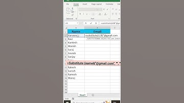 How to create email with substitute function in Excel #exceltips