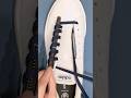 Unique way to tie shoelaces using a pen