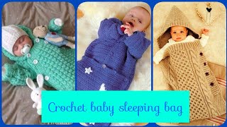 Beautiful crochet baby sleeping bag designs 2021 by Fashion Industry