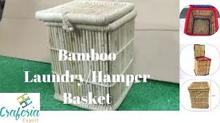 Natural Handmade Bamboo Laundry/Hamper Basket