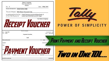 New Print Format for Payment And Receipt TDL