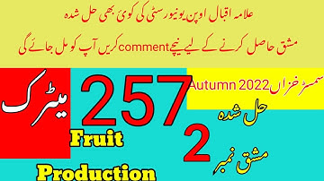 AIOU Code 257 Solved Assignment No.2 Autumn 2022